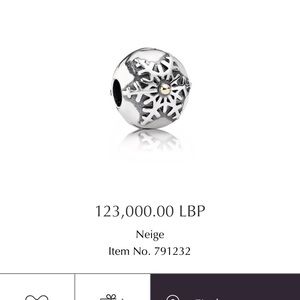 NEW Pandora 14K and Silver Winter Wonderland Charm
